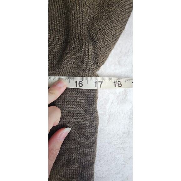 Vintage Military Sweater Mens SMALL 34-36 Brown Wool Henley Pullover Army Field - Picture 4 of 7